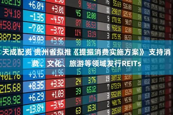天成配资 贵州省拟推《提振消费实施方案》 支持消费、文化、旅游等领域发行REITs
